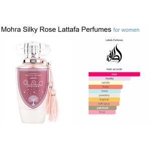 Mohra Silky Rose 100ml Eau De Parfum - Lattafa - Rose Musk Vanilla - Womens Perfume
