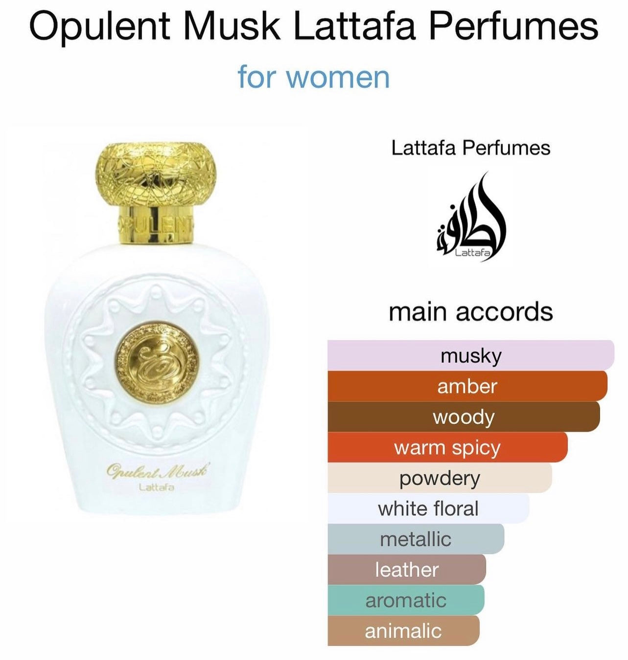 Opulent Musk Eau De Parfum 100ml By Lattafa